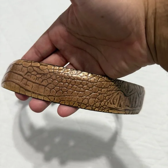 Vintage Bison Genuine Leather Western Belt Men's 30 Crocodile Skin NEW 6043